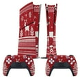 thumbnail image 2 of Skin Sticker for PS5 Slim Standard PS5 Pro Disc Digital Edition Console and Controllers Decals for Playstation 5 (Knitted Christmas Deer Snow,PS5 Slim Disc Edition), 2 of 5