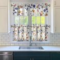 thumbnail image 3 of Rustic Bohemian Curtains 24 Inch Short - 3 Panel Wildflower Farmhouse Set with Vintage Floral Design, Rod Pocket Kitchen, 3 of 6