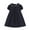 Navy Blue, variant on LittleSpring Toddler Girls Pink Dress Peter Pan Collar School Uniform Dresses Casual Short Sleeve Solid 3T