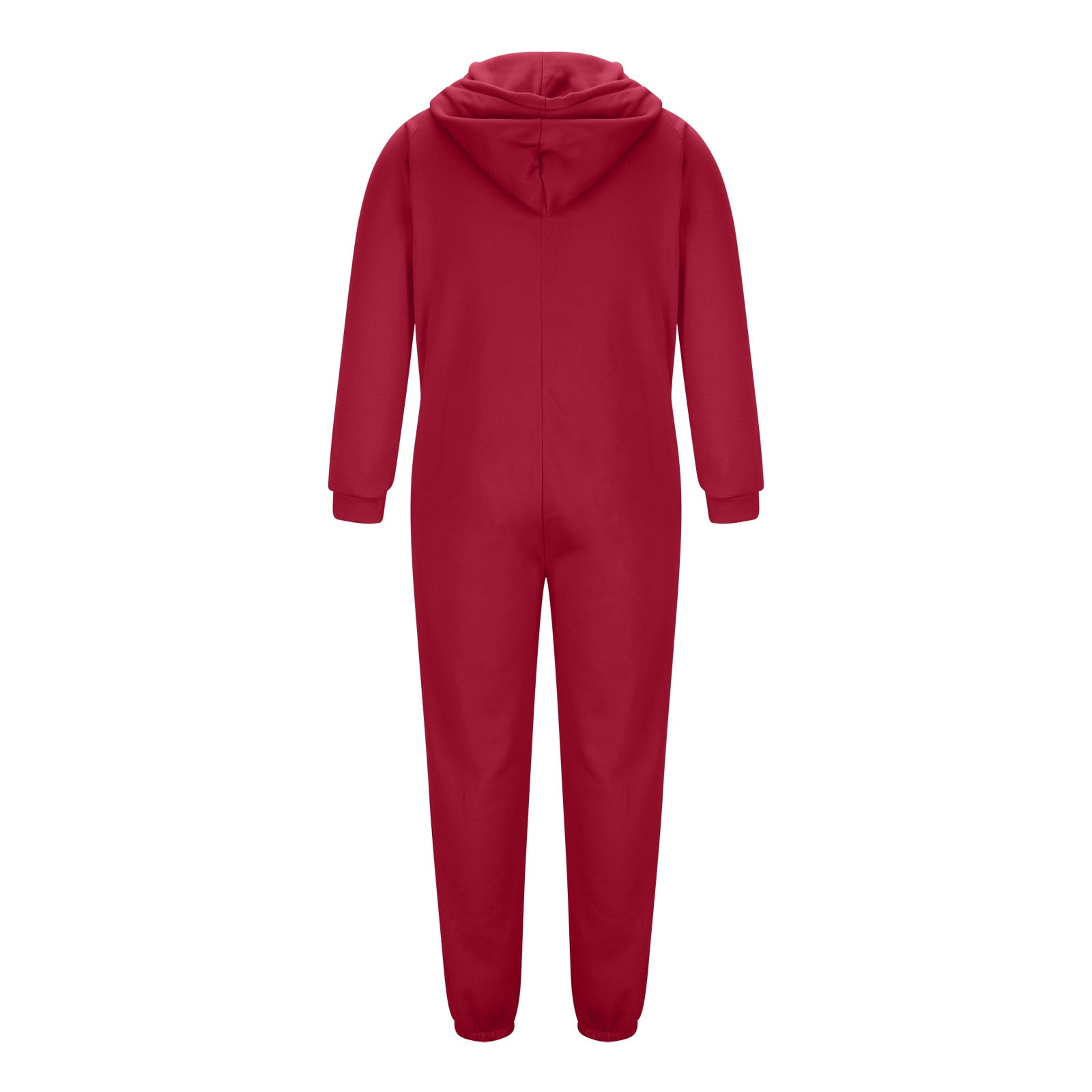 qolati Mens Onesie Hooded Jumpsuit Rompers Casual Zip Up One-Piece Pajamas Playsuit Jogger Sweatsuit Overall Tracksuit with Pockets