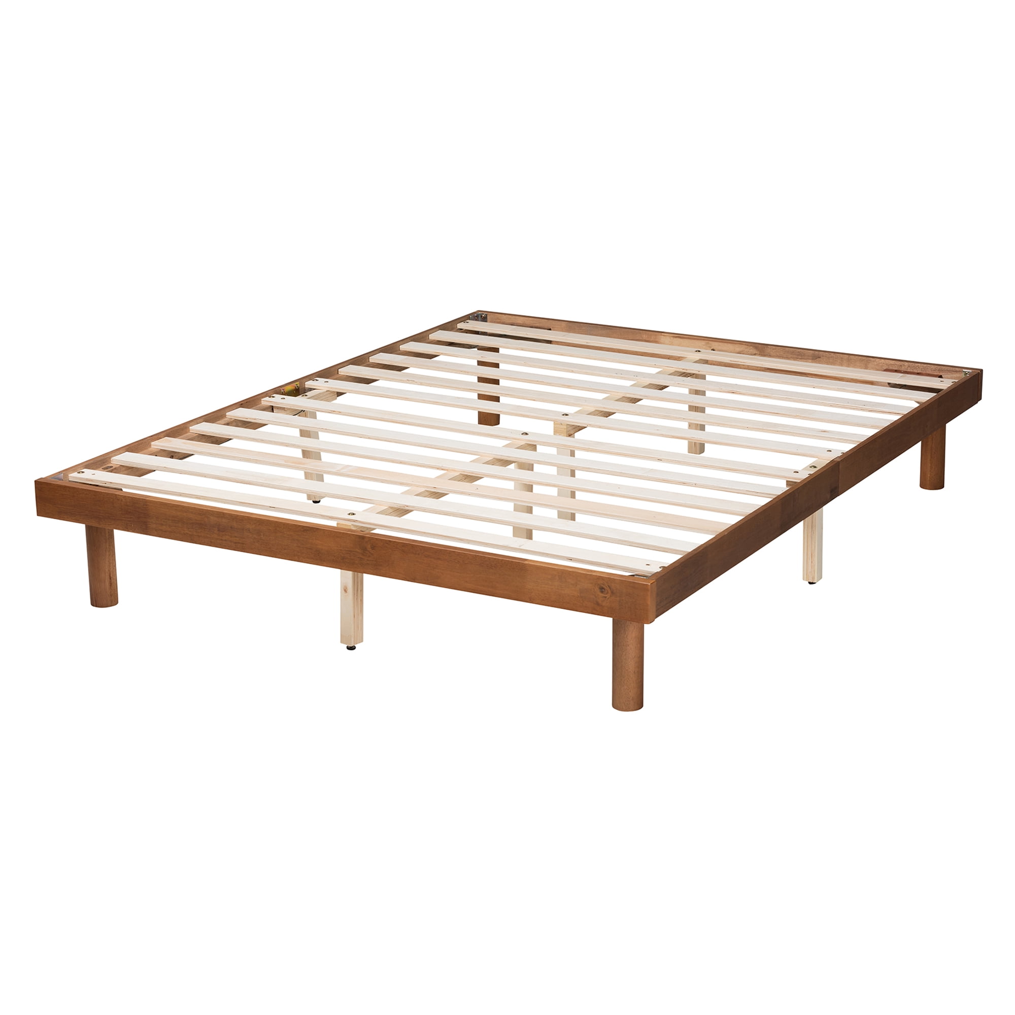 Baxton Studio 12.80" Winston Mid-Century Modern Platform Bed Frame, Queen