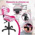 thumbnail image 6 of Pemberly Row Low Back Computer Executive Chair with Large Base & Pads in Pinklip, 6 of 9