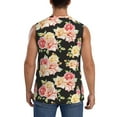 thumbnail image 4 of Fotbe Men's Rose Flowers Print Men's Sleeveless Muscle Tank Tops Casual T-Shirts for Gym Workout Beach-X-Large, 4 of 8