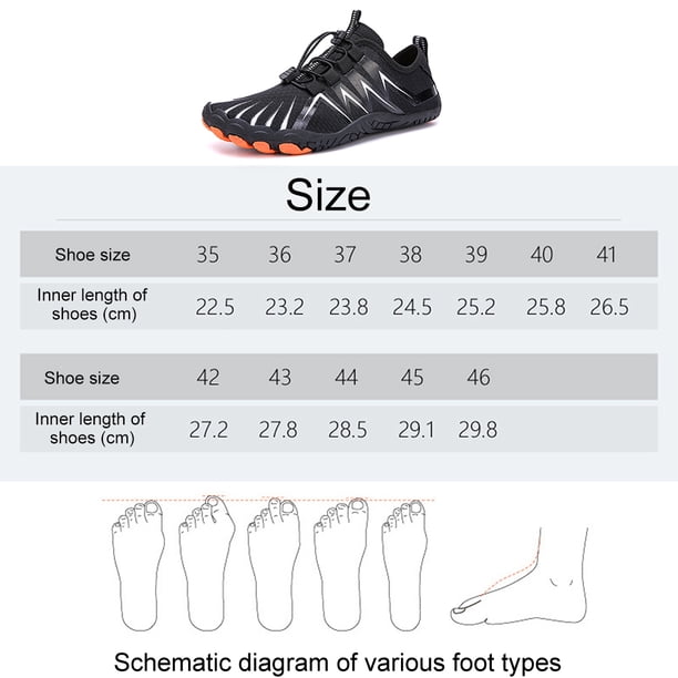 Zapatos De Agua Para Nadar Zapatillas de buceo antideslizantes Zapatos de agua cómodos Suministros al aire libre (Negro 43) Hugtrwg Para Estrenar