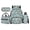 Otter Print, variant on Bulopur Yellow Baseball Print Kids Backpack Set 4 Pcs Durable Waterproof Kids School Bag with Lunch Box, Pencil Case and Water Bottle Cover for Sport Theme Kids