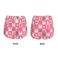 thumbnail image 5 of Lsque Pink Christmas Cheer Printed Women's Running Shorts with Liner Pockets,Elastic Quick Dry Workout Athletic Gym Yoga Shorts,Womens High Waist Shorts-Large, 5 of 9