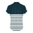 thumbnail image 4 of Aobny Womens Tops Summer Plus Size Blue Cap Sleeve Tees Striped Short Sleeve V-Neck Cute T-Shirts for Women,XL, 4 of 5