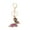 Colorful, variant on Diamond Butterfly Keychain, Sparkling Crystal Pendant with Quick Release Buckle and Keyring, Elegant Women's Jewelry Gift(Purple)