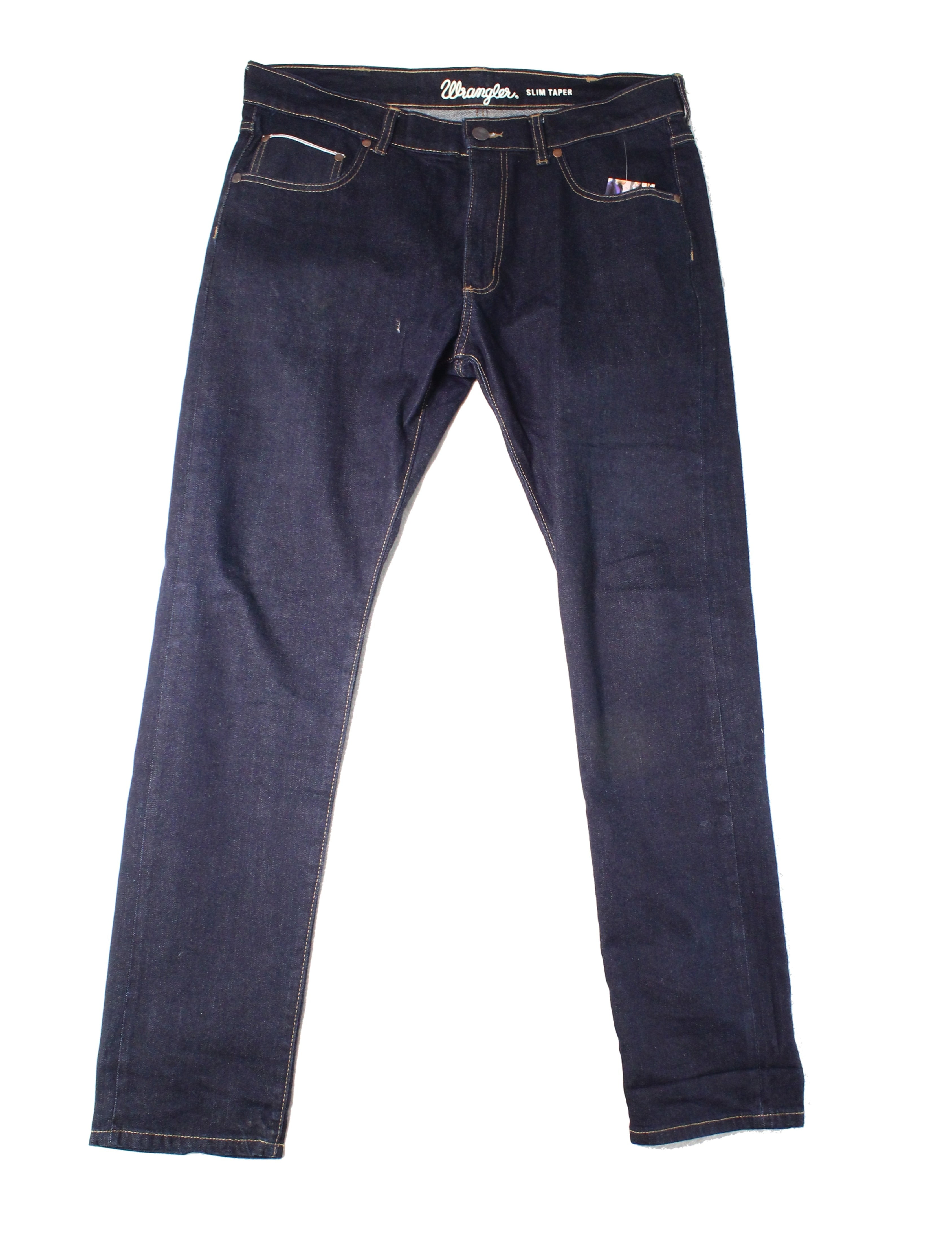 Mens Jeans Dark Indigo 36x34 Slim Tapered Stretch 36