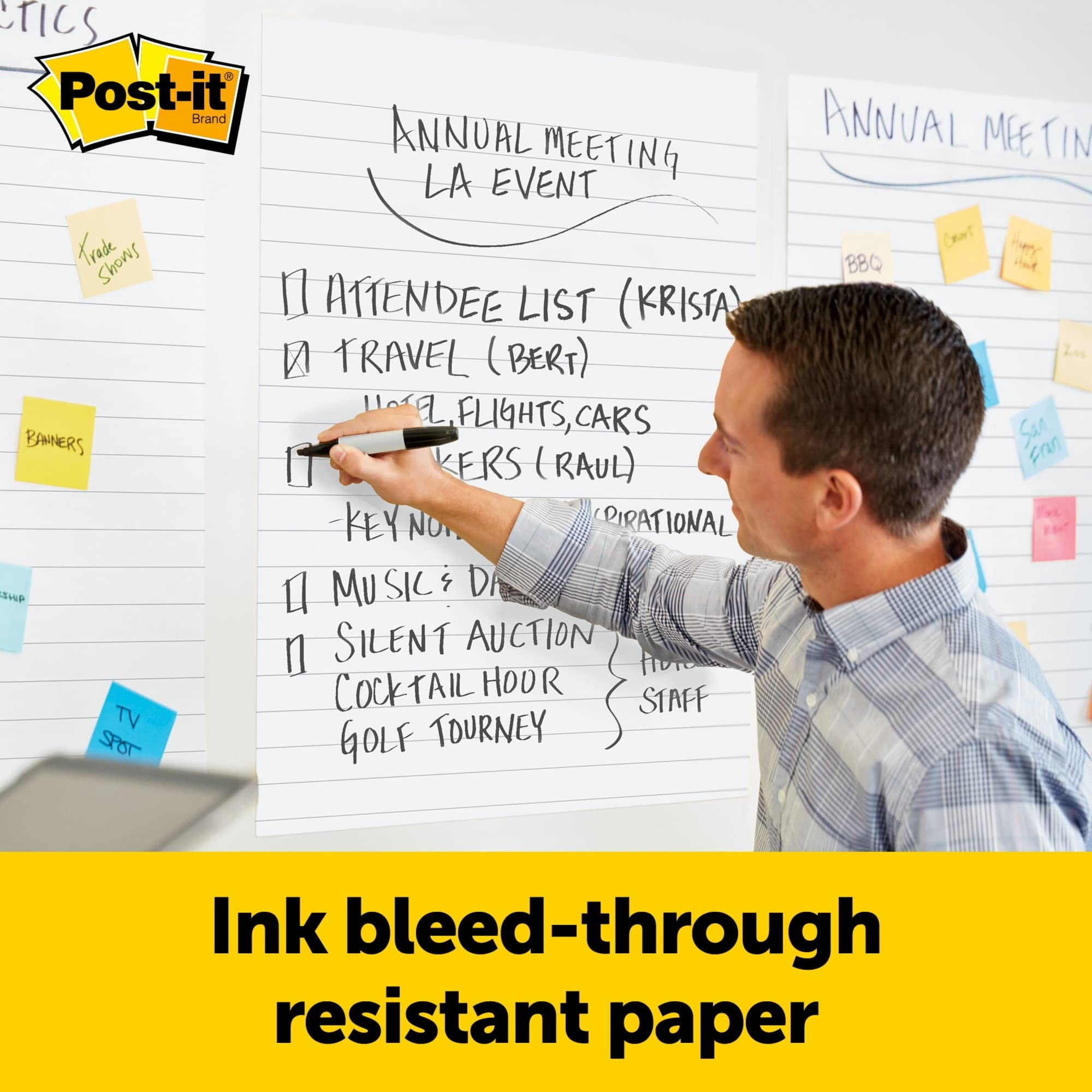 Post-it® Easel Pads, 25 in x 30 in, 6 Pads, 30 Sheets/Pad, 30 Sheets/Pad, Lined, Great for Virtual Teachers and Students, White