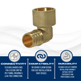thumbnail image 4 of 10 Pcs XFITTING Pex 3/4 Inch x 3/4 Inch Female Sweat 90 Degree Elbow Adapter, 25-3-8=10X, 4 of 5
