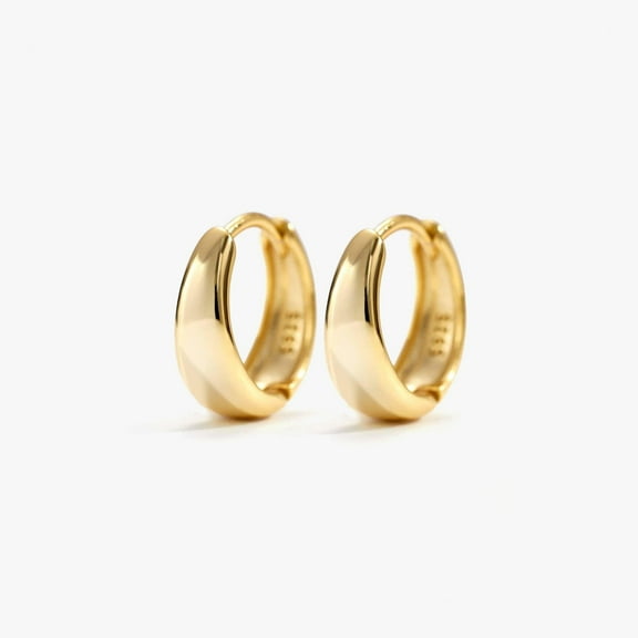 Multiple Sizes Bold Plain Hoop Earrings