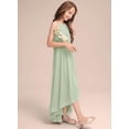 thumbnail image 4 of Drtj 2-14T A-Line Halter Asymmetrical Chiffon Junior Bridesmaid Dress Flower Girl Wedding Party Dress, 4 of 6