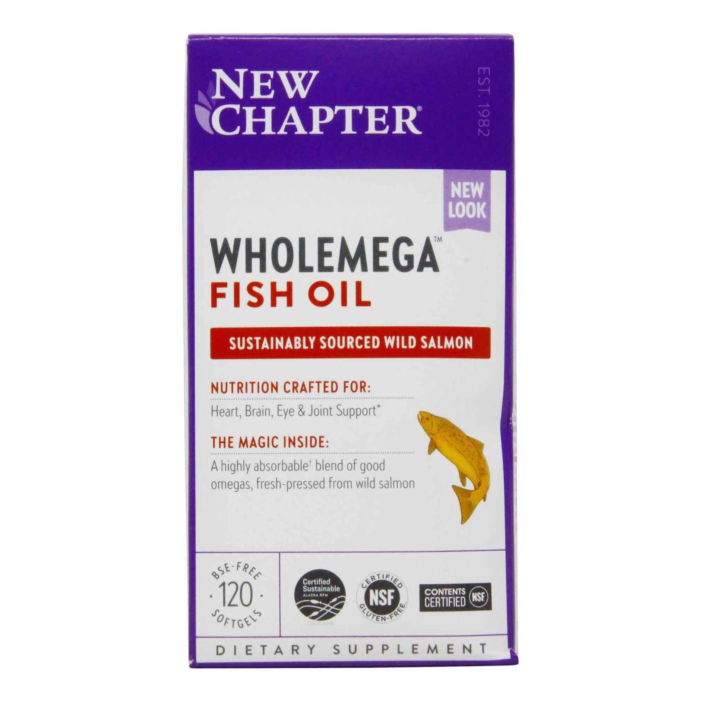 New Chapter Wholemega Whole Fish Oil 120 Softgels