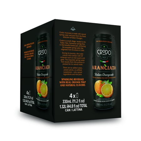 Crodo 20568 Aranciata Sparkling Water, Pack of 4