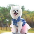 thumbnail image 6 of shenmeida Dog Dresses Mesh Edge Pullover Spring Summer Dog Dress Cat Dress Dog Sleeveless Clothes for Outdoor, 6 of 7