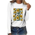 thumbnail image 1 of Pompotops T-shirt Décontracté Imprimé à Manches Longues et Col Rond pour Femmes, 1 of 7