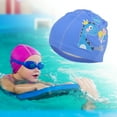 thumbnail image 2 of Unique Bargains 1 Pc Knitted PU Cartoon Dinosaur Swim Cap Blue, 2 of 6