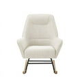 thumbnail image 3 of Cru Linen Rocking Armchair, Beige, 3 of 7