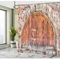 thumbnail image 5 of Ambesonne Rustic Shower Curtain, Door Vintage, 69"Wx70"L, Grey Orange, 5 of 5