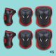 thumbnail image 4 of Equipo de protección Sunnimix 6Pcs Codo Muñequera Rodilleras Skate Ciclismo Rojo XS, 4 of 5