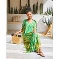 thumbnail image 5 of Edolynsa Long Kaftan Dress for Women Summer Simple Dresses Stylish Evening Dress Holiday Outfit Vacation dress Roomy dress, 5 of 9