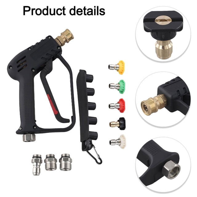 Bgsha 38 Nettoyeur Haute Pression à Connexion Rapide avec Raccords Pivotants M22 et Buses