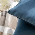 thumbnail image 3 of Phantoscope Soft Solid Square Velvet Decorative Throw Pillow for Couch and Sofa, 20" x 20", Mazarine, 2 Pack, 3 of 7