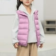thumbnail image 5 of Boys Girls Puffer Vest Kids Stand Collar Zip Up Padded Gilet Winter Warm Lightweight Quilted Jackets Fashion Outwear with Pocket, 5 of 6