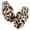 Leopard, variant on ELElax Women's Cross Band Slippers Fuzzy Soft House Slippers Plush Furry Warm Cozy Open Toe Fluffy Home Shoes Comfy Indoor Outdoor Slip On Breathableï¼ Gray