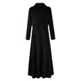thumbnail image 4 of Women Halloween Costumes Gothic Jacket Coat Women's Long Windbreaker Temperament Solid Velvet Long Sleeved Buttoned Coat Jacket, 4 of 5