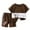 A-5472Brown, variant on MEZZALL Boys Casual Outfits For Everyday Play Comfortable O-Neck Short Sleeve Tshirts Tops Shorts Sets For Summer Fall Activities Kids Toddler Dailywear Versatile / 5-6 Years