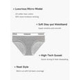 thumbnail image 6 of POSESHE Women's Micro Modal Hipster Panties, S-5XL, 6 of 6