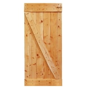 CALHOME 36 in. x 84 in. Distressed Z Series Colonial Maple Solid Knotty Pine Wood Interior Sliding Barn Door Slab