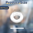 thumbnail image 2 of 240Pcs M3 Flat Washers 3mm ID 6mm OD 1mm Thick Plain Washer Grommets Plastic Sheet Gasket Fastener Sealing Spacer Gasket Ring Water Hose Washers, Clear, 2 of 7