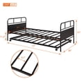 thumbnail image 6 of Harper & Bright Designs Twin Size Metal Daybed Platform Bed Frame with Trundle, Black, 6 of 6