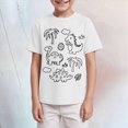 thumbnail image 2 of NOLDARES Toddler T-Shirt Cotton Crew Neck Clothes Colorful Baby Funny Tee Design for Toddler Kids(White,3-4 Years), 2 of 4