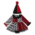 thumbnail image 4 of Bigetiay Baby Girl Halloween Outfit Clown Dress Outfit Jumpsuit Hat Patchwork Bodysuit Party Dress, Size 6-9 Months, 4 of 4