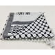 thumbnail image 2 of Bufanda Keffiyeh unisex de algodón con estampado tradicional árabe de pata de gallo y borlas. Versátil Shemagh para hombres y mujeres (100 % algodón, diseño ancho)., 2 of 3