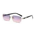 thumbnail image 1 of Typpkmm Rimless Sunglasses Rectangle Fashion Popular Women Men Shades Small Square Sun Glasses for Female Male Summer Traveling Oculos, 1 of 7