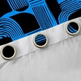 thumbnail image 4 of Feelyou Modern Cycle Square Curtains Pack of 2 (42x84 Each) for Teen, Chic Patchwork Stripes Curtains Blackout, Blue Abstract Lines Bedroom Curtains, Blackout Curtains Room Decor, 4 of 6