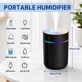 thumbnail image 2 of DAYBETTER USB Ultrasonic Humidifier, 190 ml Portable Cool Mist Air Humidifier for Room Home, White, 2 of 7