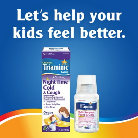 Triaminic Daytime Children's Cold and Cough Relief Syrup, Cherry Flavor, 4 Oz