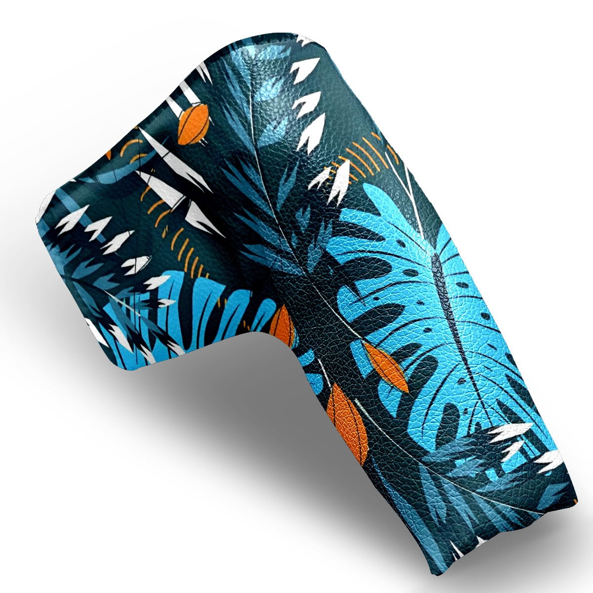 Golf Club Head Cover | Leather Golf Club Putte Headcover , Waterproof Golf Club Head Cover Set Driver Headcovers for Golf Clubs Men Women Blue Leaf
