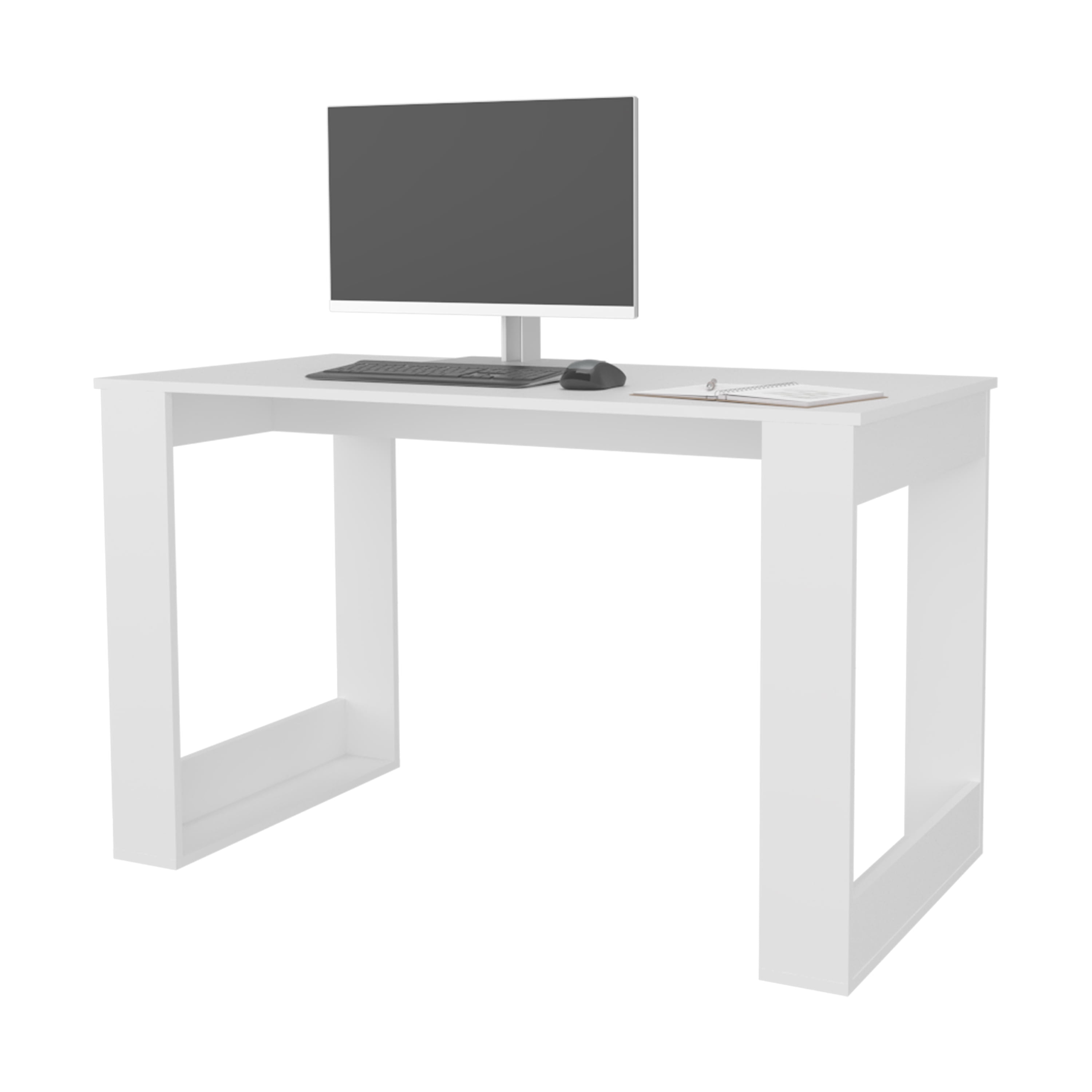 Astoutdoor Aurora Writing Computer Desk with Ample Work Surface, White