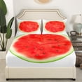 thumbnail image 2 of Erosebridal Drap-Housse Imprimé Melon D\'eau Simple, Ensemble de Literie Fruit 3D Simple, Confortable 2 Pcs (Sans Drap Plat), 2 of 6