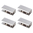 thumbnail image 1 of Moyic 4 unids/set soportes para estante de vidrio ajustables fuertes y duraderos abrazadera de vidrio Rectangular fácil de instalar Decoración del hogar, 1 of 6