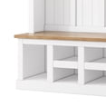 thumbnail image 6 of M optimized 78" Tall Hall Tree with Shoe Bench, 3-in-1 Entryway Coat Rack with Storage Bench, White, 6 of 9