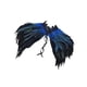 thumbnail image 2 of Capa de chal de plumas jinwen gótica para disfraz de Halloween Azul y negro, 2 of 8