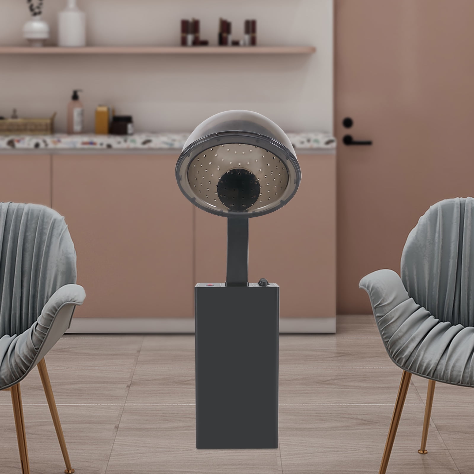 Hooded Hair Dryer with Adjustable Temperature & Timer, 1200W Efficient Motor, Overheating Protection, Large 12” Drying Hood, Safe for Home & Salon Use